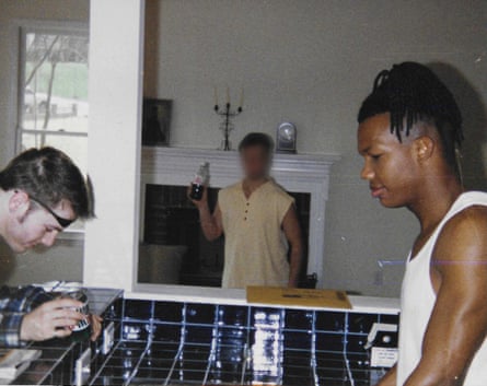 Jason Jones (left) and Michael Tait (right) hanging in Tait’s kitchen in 1995.