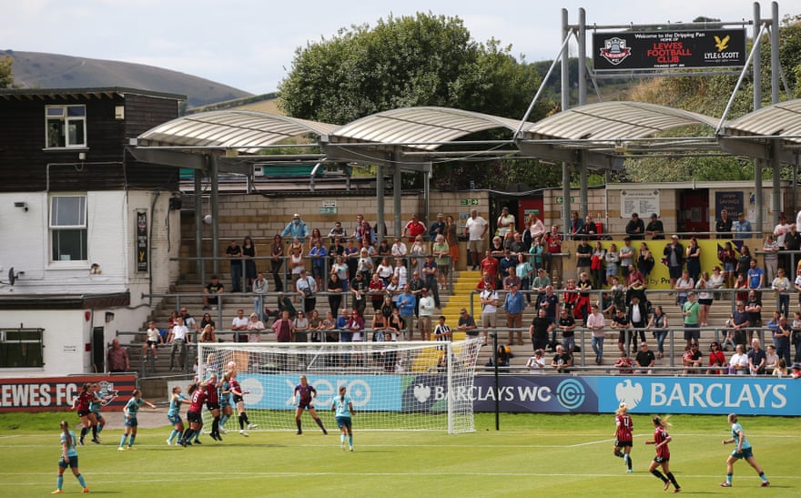 Lewes in action at home to Southampton in a Championship match last month