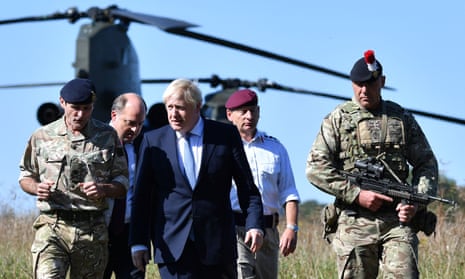 Boris Johnson and Ben Wallace visit Salisbury Plain