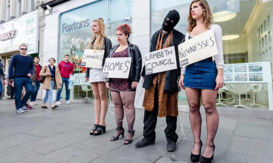 Anti-gentrification protesters in Brixton, April 2015.