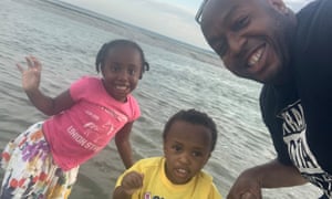 Umar Kankiya with his children.