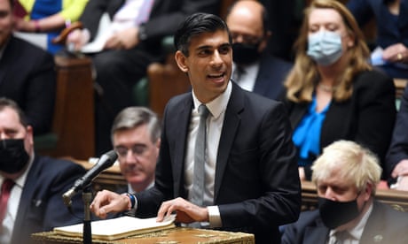 Rishi Sunak making his budget speech