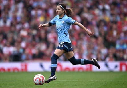 Manchester City’s Yui Hasegawa, a graduate of Tokyo Verdy Beleza’s academy.