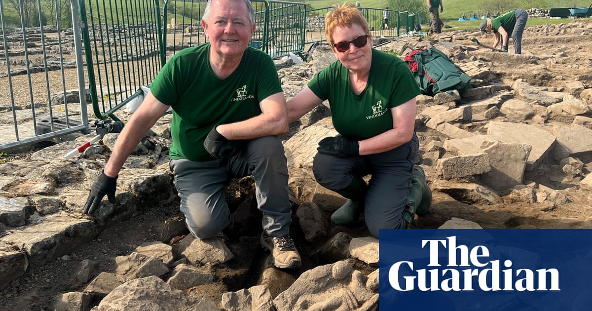 Amateur archaeologists unearth winged goddess at Hadrian's Wall