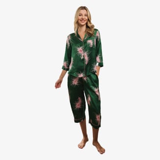 Their Nibs Satin cropped-sleeve capri pyjamas
