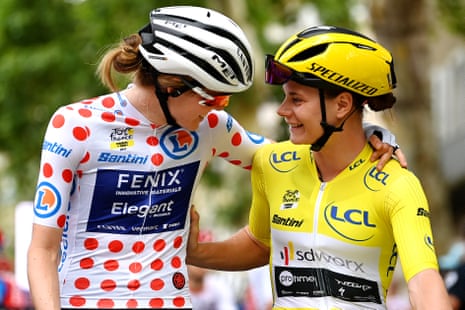 Julie Van De Velde wears the polka-dot jersey ahead of stage four of the Tour de France Femmes, while Lotte Kopecky remains in yellow.