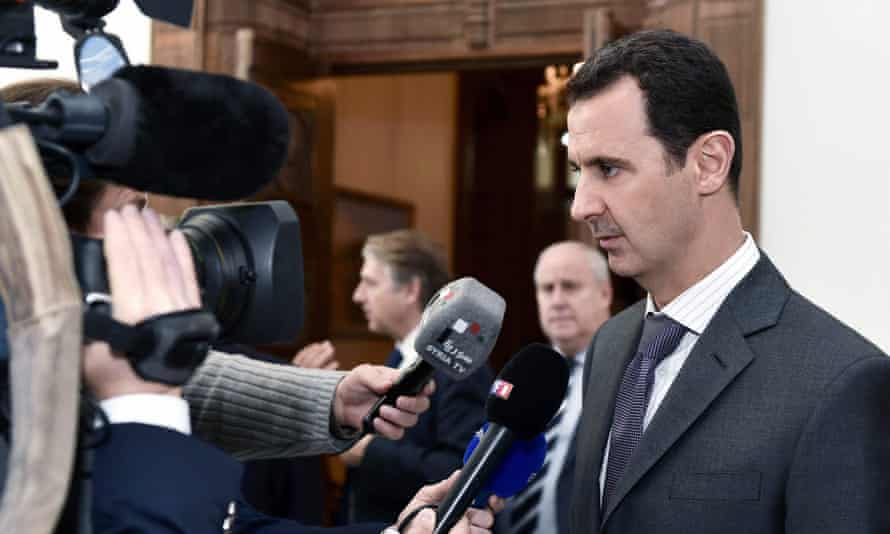 Syrian President met with French delegation in Damascus on Saturday.