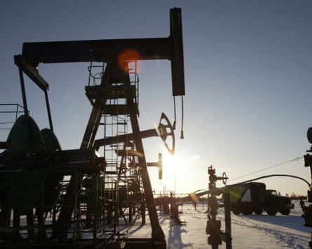 Sibneft oil drilling rigs in Siberia