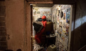 The Red Ants inside a hijacked building in Bree Street, Johannesburg.