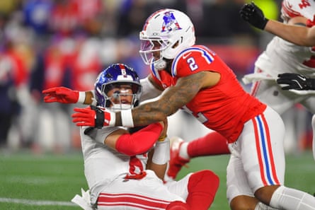 Jaxson Dart has been on the receiving end of some heavy hits this season.