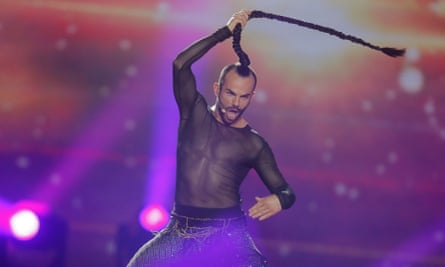 Is there anything that can undermine ‘the integrity and non-political nature of Eurovision’? … Montenegro’s Slavko Kalezic performs Space.