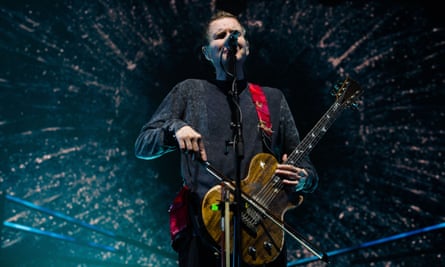 Jónsi Birgisson on stage at the Glastonbury festival in 2016