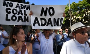Activists opposed to Adani’s proposed Carmichael coal mine. The miner has provided the Queensland government with a plan that covers only up to the end of 2017, falling before a deadline for securing US$2.5bn in financing.