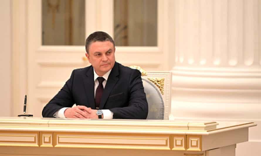 Leonid Pasechnik during a meeting with Vladimir Putin.
