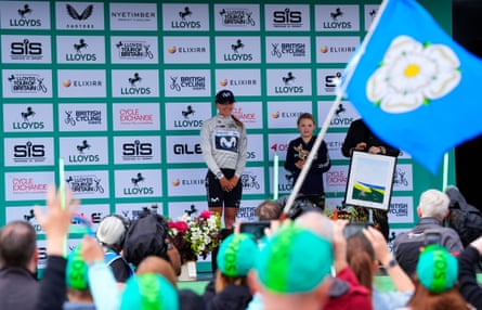 Cat Ferguson receives the young rider’s jersey