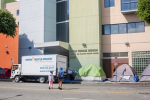 The Union Rescue Mission, one of the main Skid Row shelters, as it preps for coronavirus.
