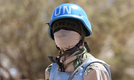 A member of the UN-African Union mission in Darfur.