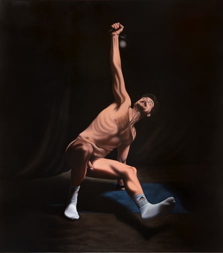 Mid-grimace … Glen Pudvine at Xxijra Hii gallery.