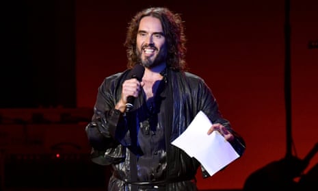 Russell Brand hosts the MusiCares Person of the Year Gala at the Convention Center, Los Angeles, on 24 January 2020.