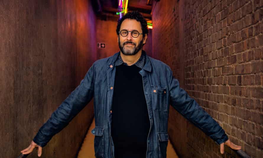 Theatricality … Tony Kushner backstage at the National Theatre, during the run of Angels in America.