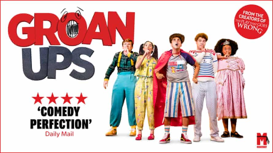 Street theatre … the poster for stage comedy Groan Ups, by designer Rebecca Pitt