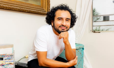 ‘In poetry, there’s a lot of white space’: Javier Zamora at his home in Tucson, Arizona, August 2022.