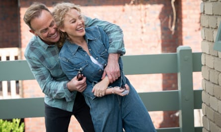 ‘Jason Donovan said: “Remember when you used to bring tahini to work? You were the tahini queen!”’ … Donovan and Minogue in the last episode of Neighbours.