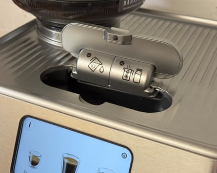 The top of the Sage Oracle Jet Coffee Machine