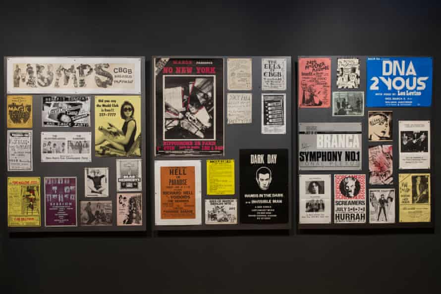 Installation view of Too Fast to Live, Too Young to Die: Punk Graphics, 1976-1986 at the Museum of Arts and Design, New York