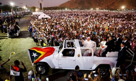 Pope criticizes Harris and Trump and tells US Catholics to choose 'lesser evil' | Pope Francis | The Guardian