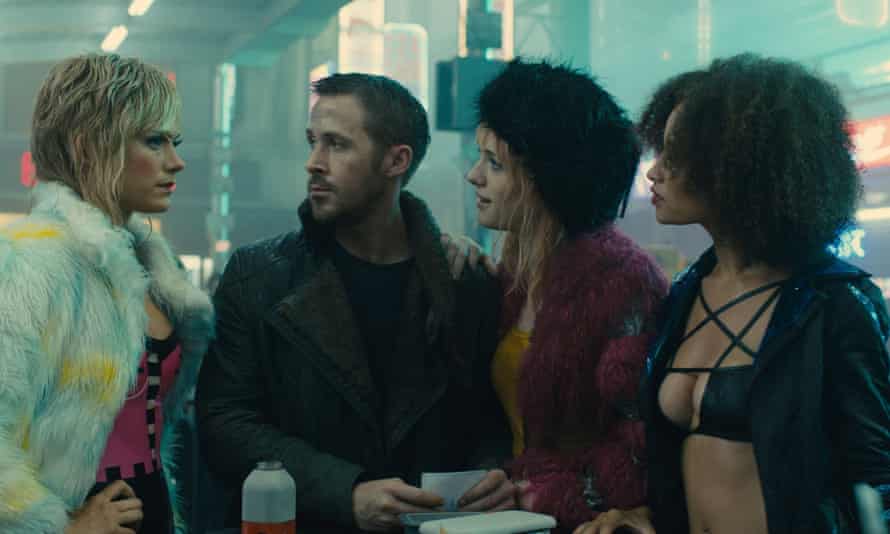 From left: Krista Kosonen, Ryan Gosling, Mackenzie Davis and Elarica Johnson in Blade Runner 2049.