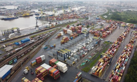A view of the port of Ust-Luga.