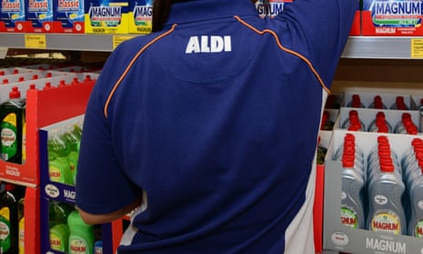 Aldi supermarket worker