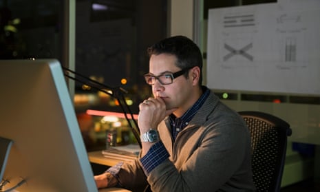 man using computer