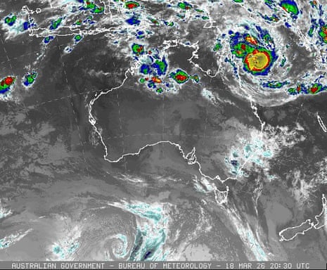 An image of Narelle released by the Bureau of Meteorology.