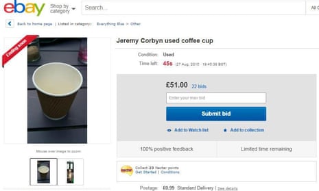 eBay listing for paper cup