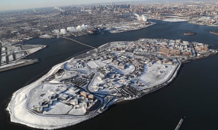 The 43-acre Rikers Island complex, which currently holds 7,000 inmates across 11 jails.