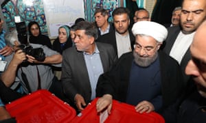 Hassan Rouhani voting