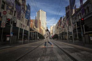 A quiet Bourke Street in Melbourne on Sunday as the premier issued a plea to all Victorians to follow the latest lockdown rules