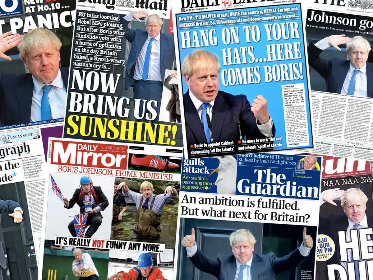 Meet The New Dude At No 10 Papers Greet Boris Johnson S Victory Media The Guardian
