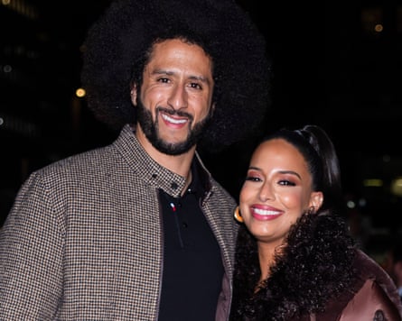 Kaepernick with his wife Nessa Diab in New York earlier this month.