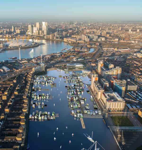 Aerial illustration of DRMM's Docklands project
