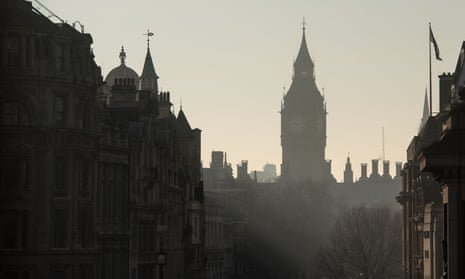 Palace of Westminster seen from Whitehall