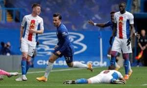 Chilwell Impresses And Jorginho Scores Twice From Spot As Chelsea Sink Palace Football The Guardian