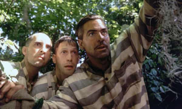 Band auf der Flucht: als entflohener Sträfling in O Brother, Where Art Thou? von 2000.