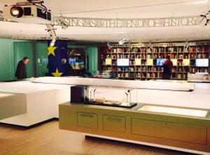 Exhibition space and artefacts in the House of European History.