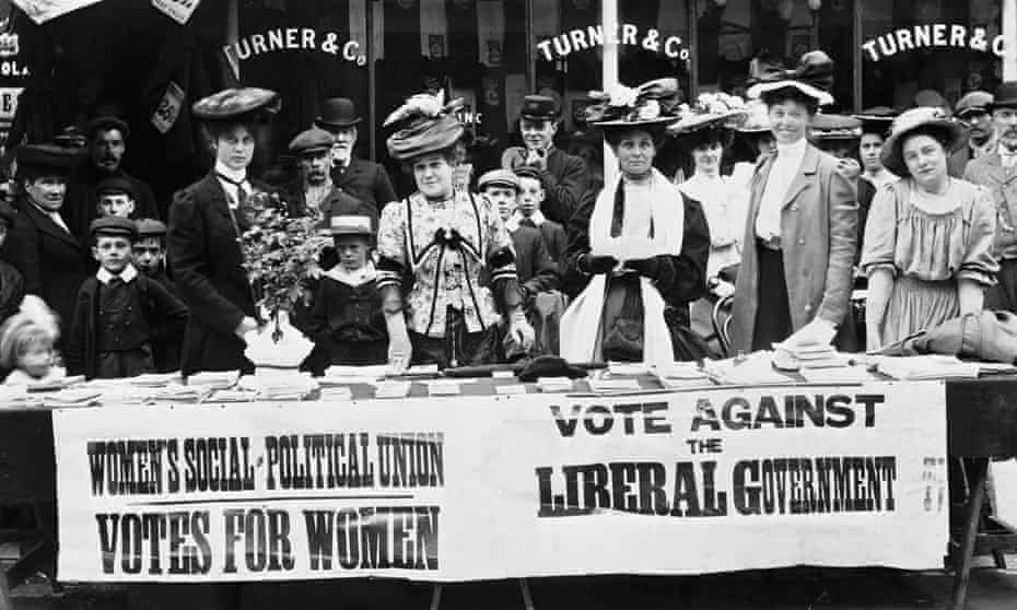 Suffragettes campaigning during a byelection, c1910. The Liberals’ failure to embrace the demand for equality was one of the reasons behind their downfall.