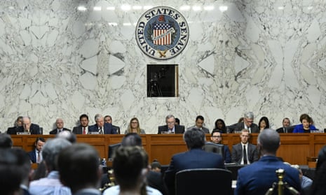 A crowded Senate judiciary committee hearing.