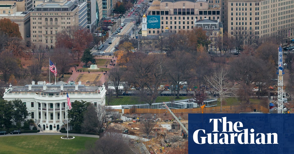 Artist’s rendering of the people’s house being upgraded to the donors’ palace, complete with complimentary executive overreach and a side of historic demolition.