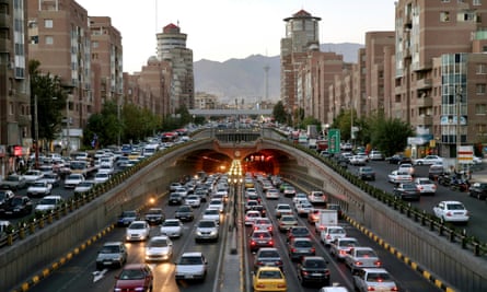 Congestion in central Tehran.
